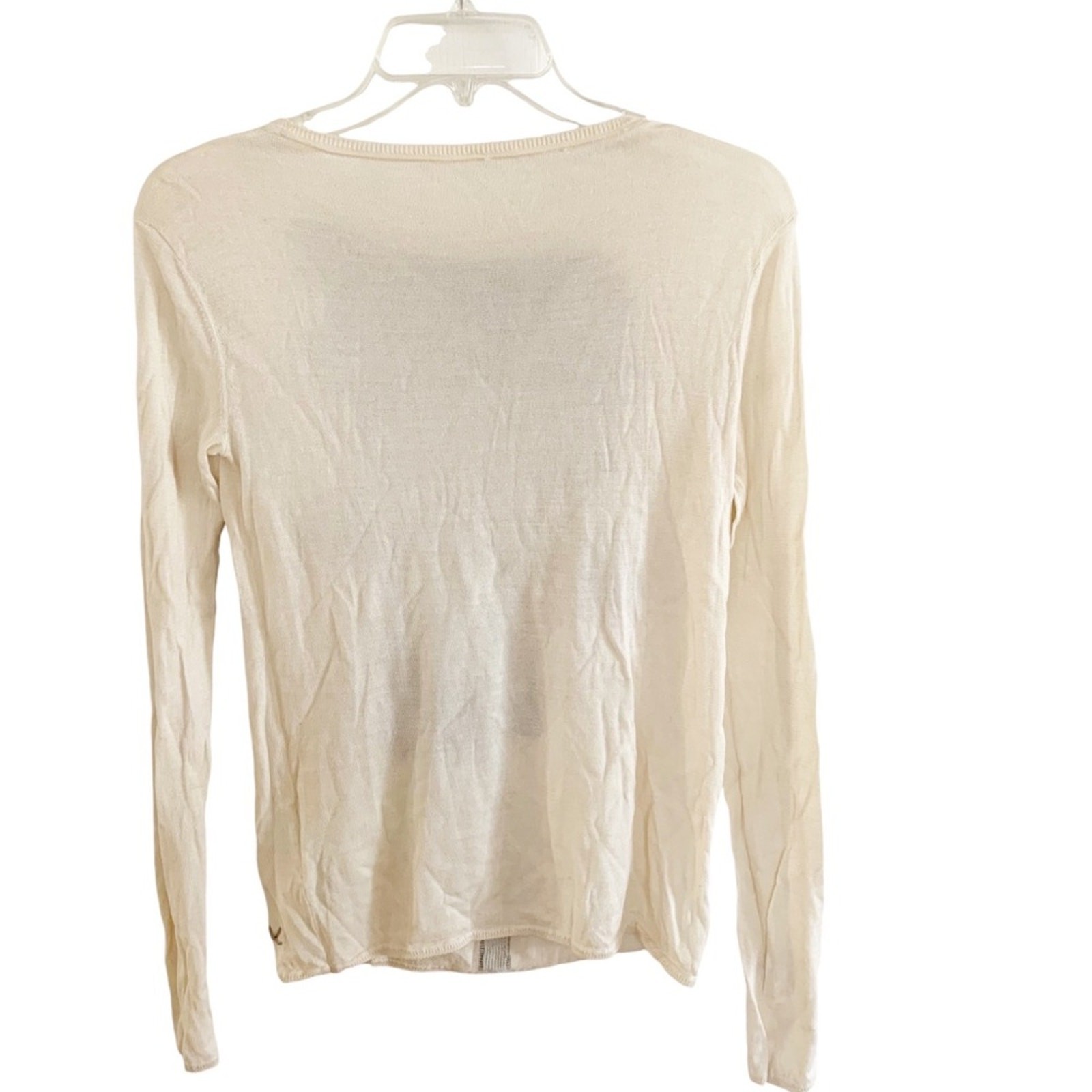 Banjo & Matilda Cream Palm Tree Silk Cashmere Blend Intarsia Sweater Small