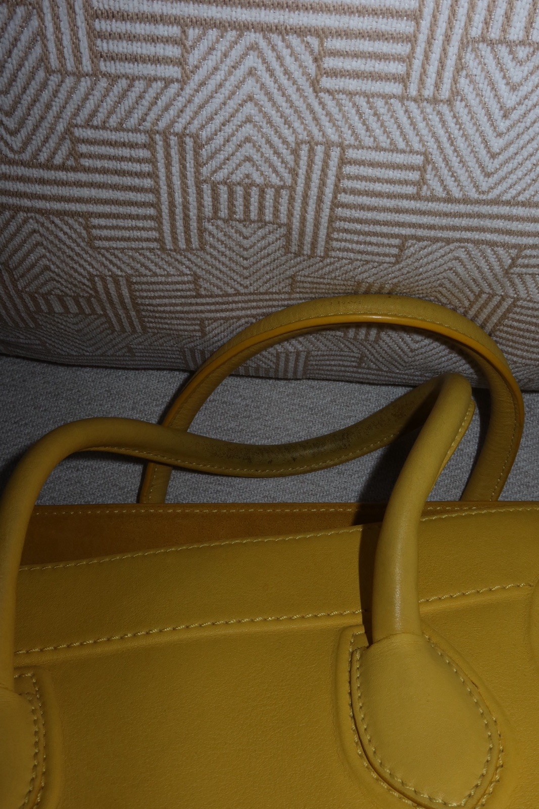 Celine Yellow Leather Medium Phantom Luggage Tote Bag $4200 With Dust Bag