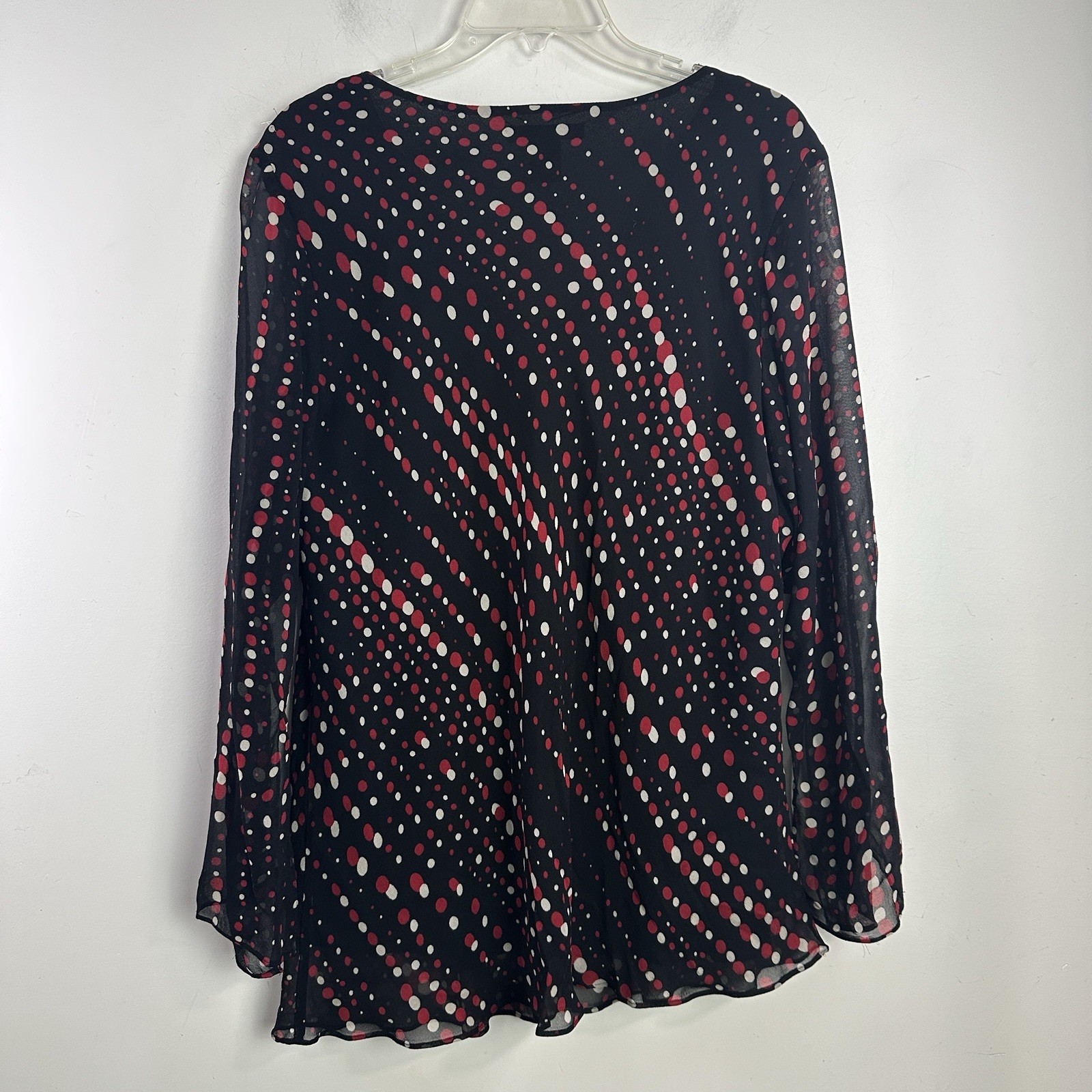 Apostrophe Silk Top Drape Cowl Neck Womens Plus 20W Long Sleeve Event Holiday