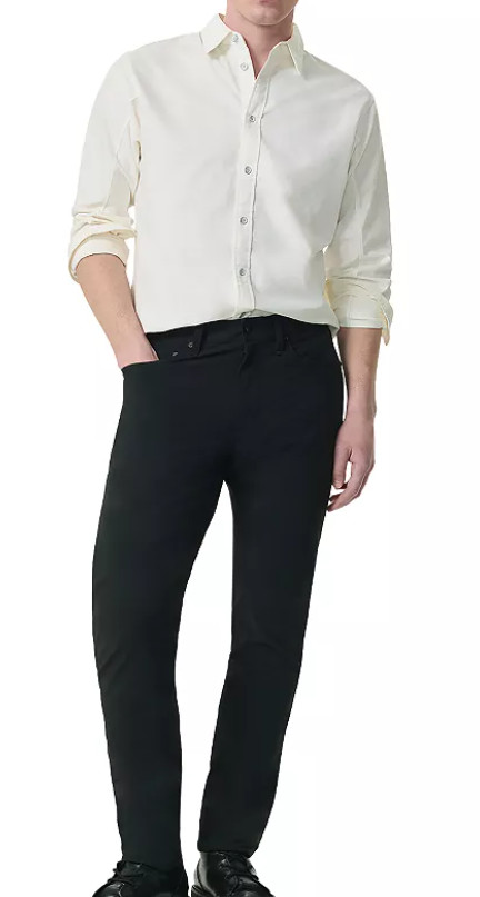 Rag & Bone mens Tomlin Stretch Dobby Button Front White Shirt – Large -msrp $198