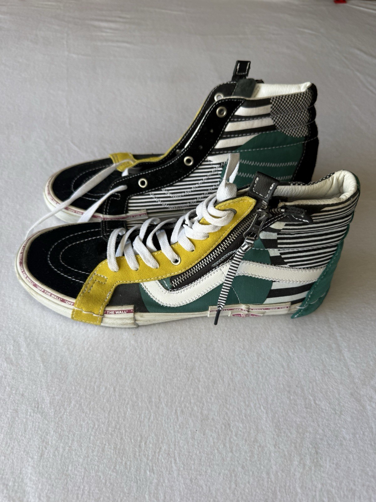 Vans Sk8 Hi Reissue Cap Cut Paste Patchwork Sneakers Multi Color Size 10 Mens