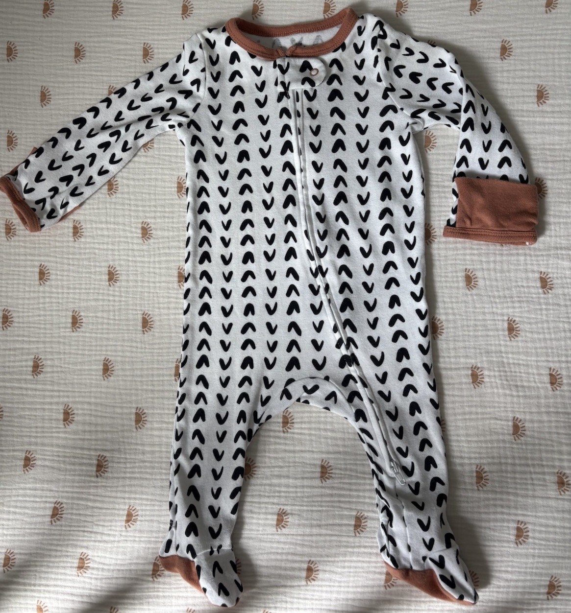 Cloud Island 0-3 Months Cotton Knit Footed One-Piece Long Sleeve Zip Sleeper