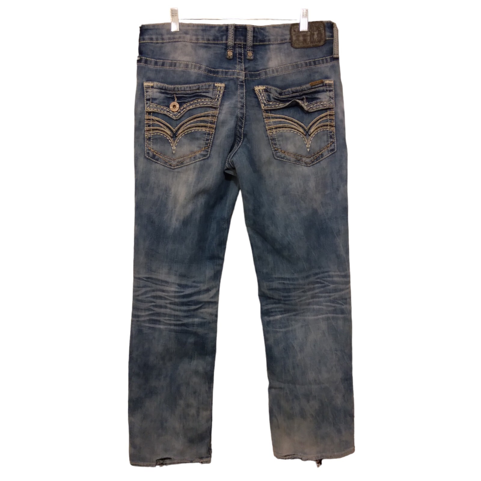 Salvage Anarchy BKE Buckle jeans mens 32R blue denim relaxed straight 35×31