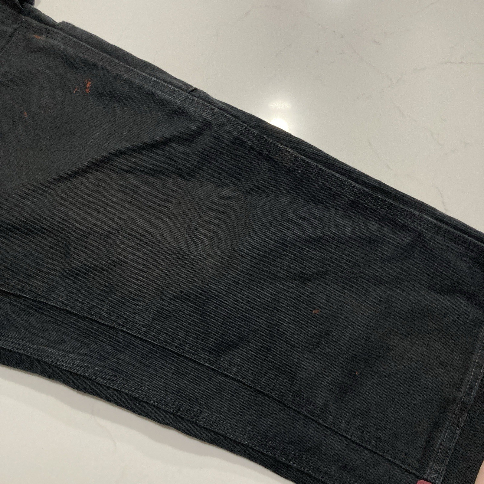 Carhartt B01 BLK Double Knee Work Pants Mens 34×32 (Fits 33×31) Distressed
