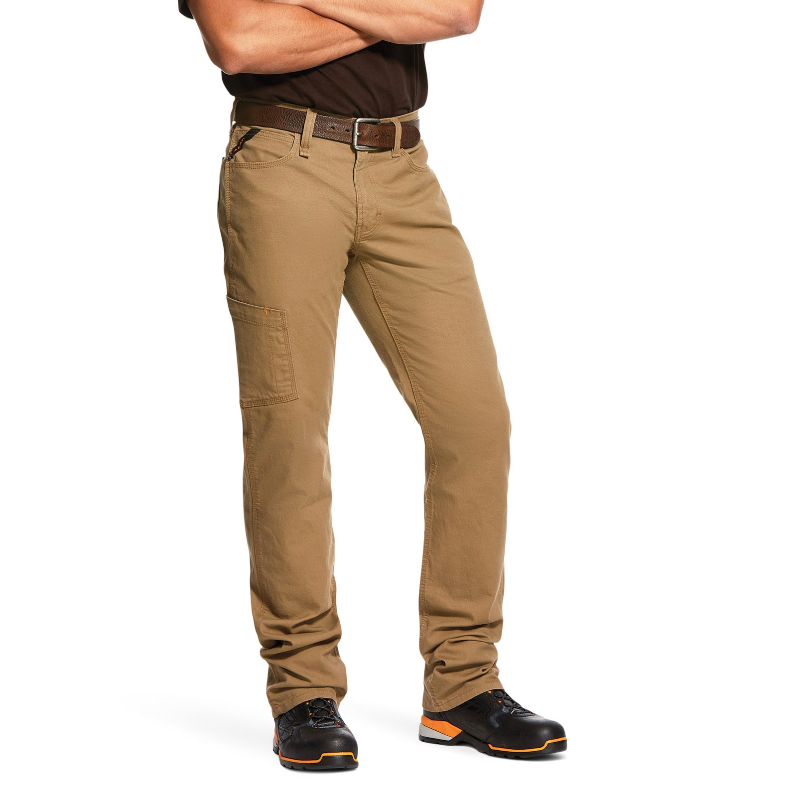 Ariat, Made Tough Straight Leg Pant, Waist 42 in, Inseam 30 in, Color Khaki,