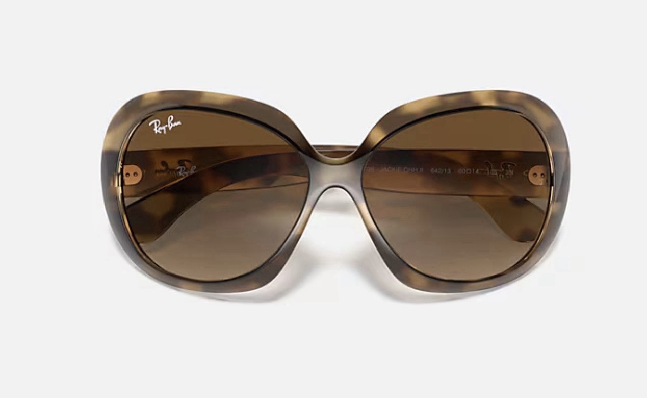 RAY-BAN JACKIE OHH II BUTTERFLY SUNGLASSES HAVANA BROWN GRADIENT RB4098 642/13