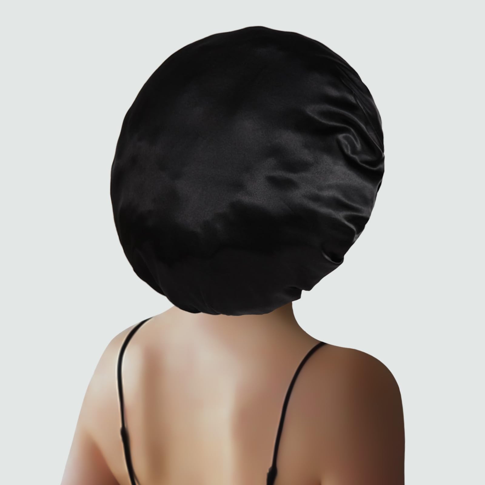 Extra Large Satin Bonnet Hair Cap, 17inches Silk Bonnet for Sleeping, Jumbo S…