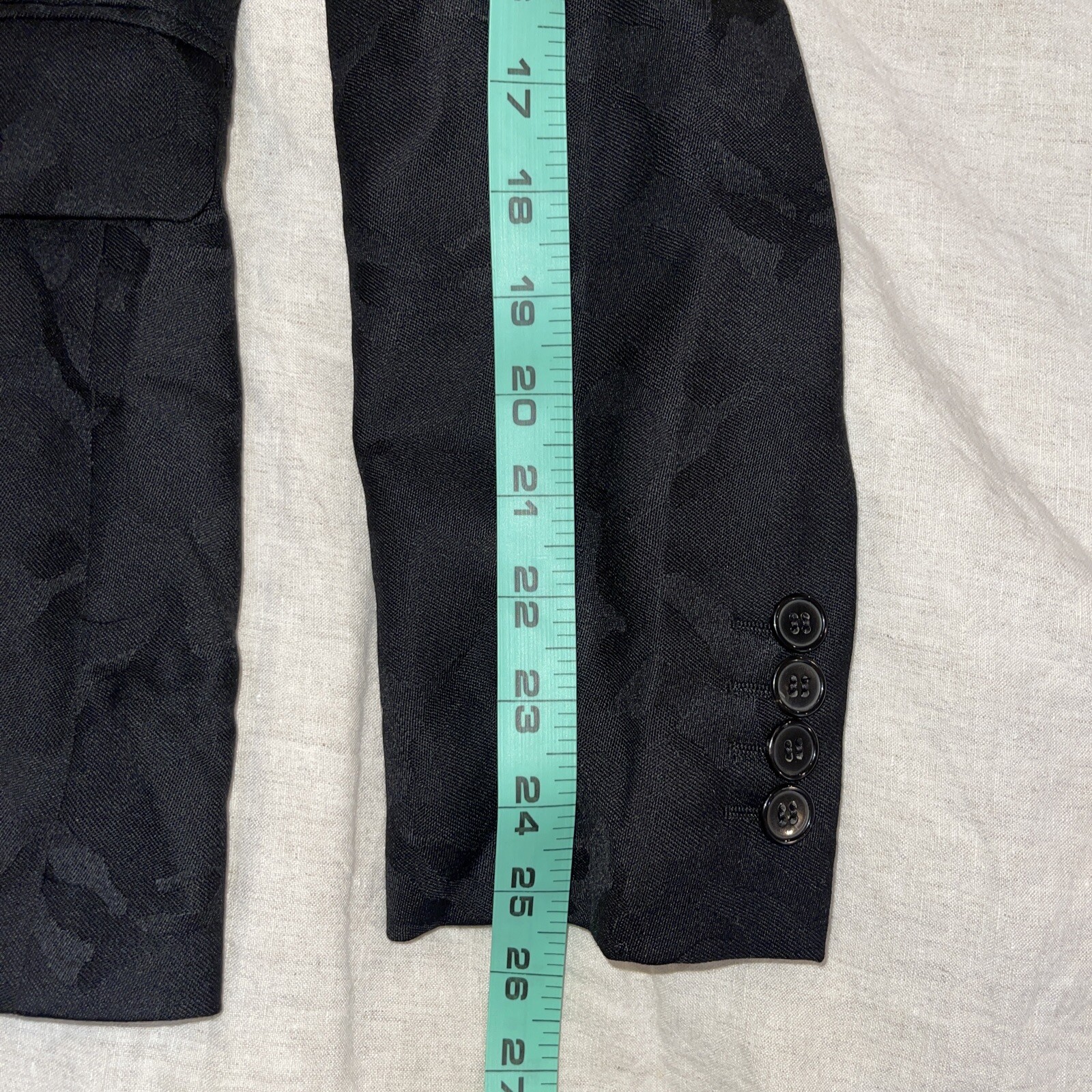 Saint St Laurent Paris Black Camo print dinner jacket size 50