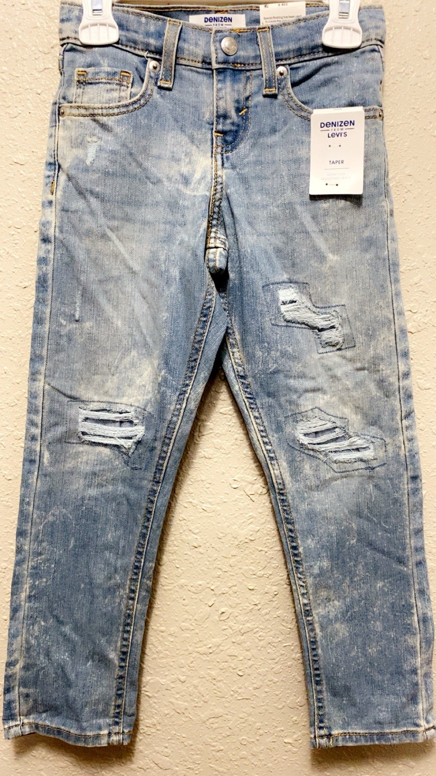 Denizen From Levi’s Boys’ Blue Taper Denim Jeans Super Flex Adjustable Waist