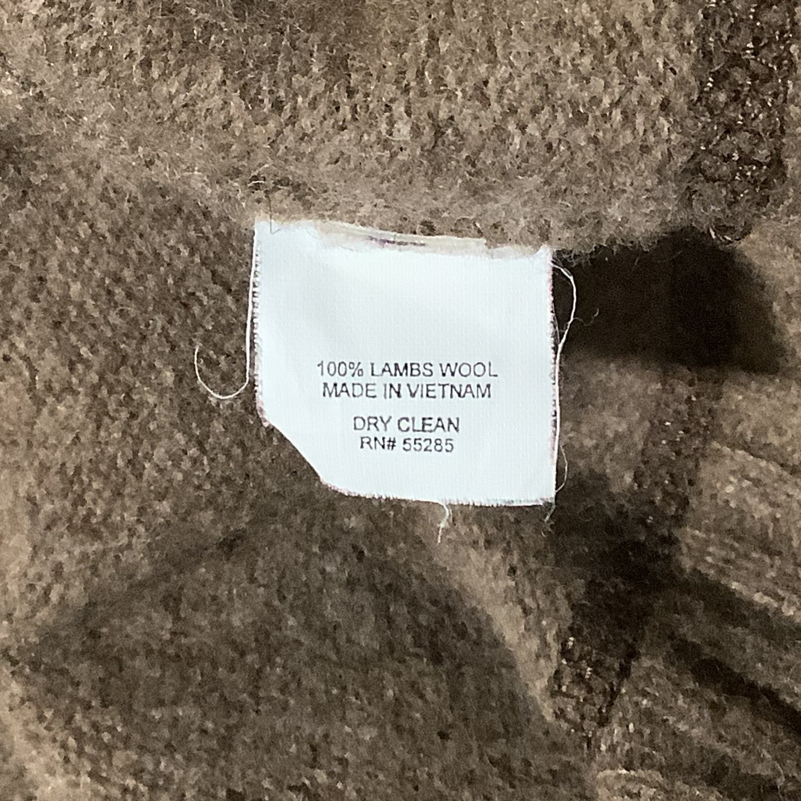 Express Sweater Tan Brown 100% Lambs Wool Warm Winter Mens XL Ribbed Crew Neck