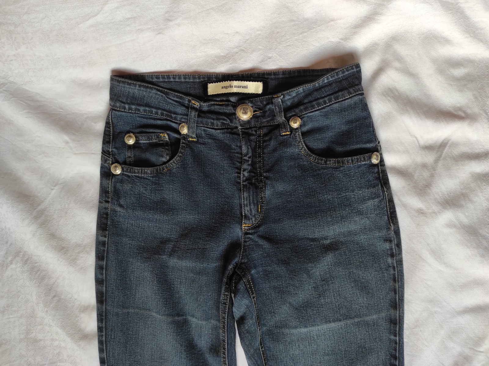 Angelo Marani Premium Italian Denim Jeans Gold Details Size IT 40 / EU 36 S