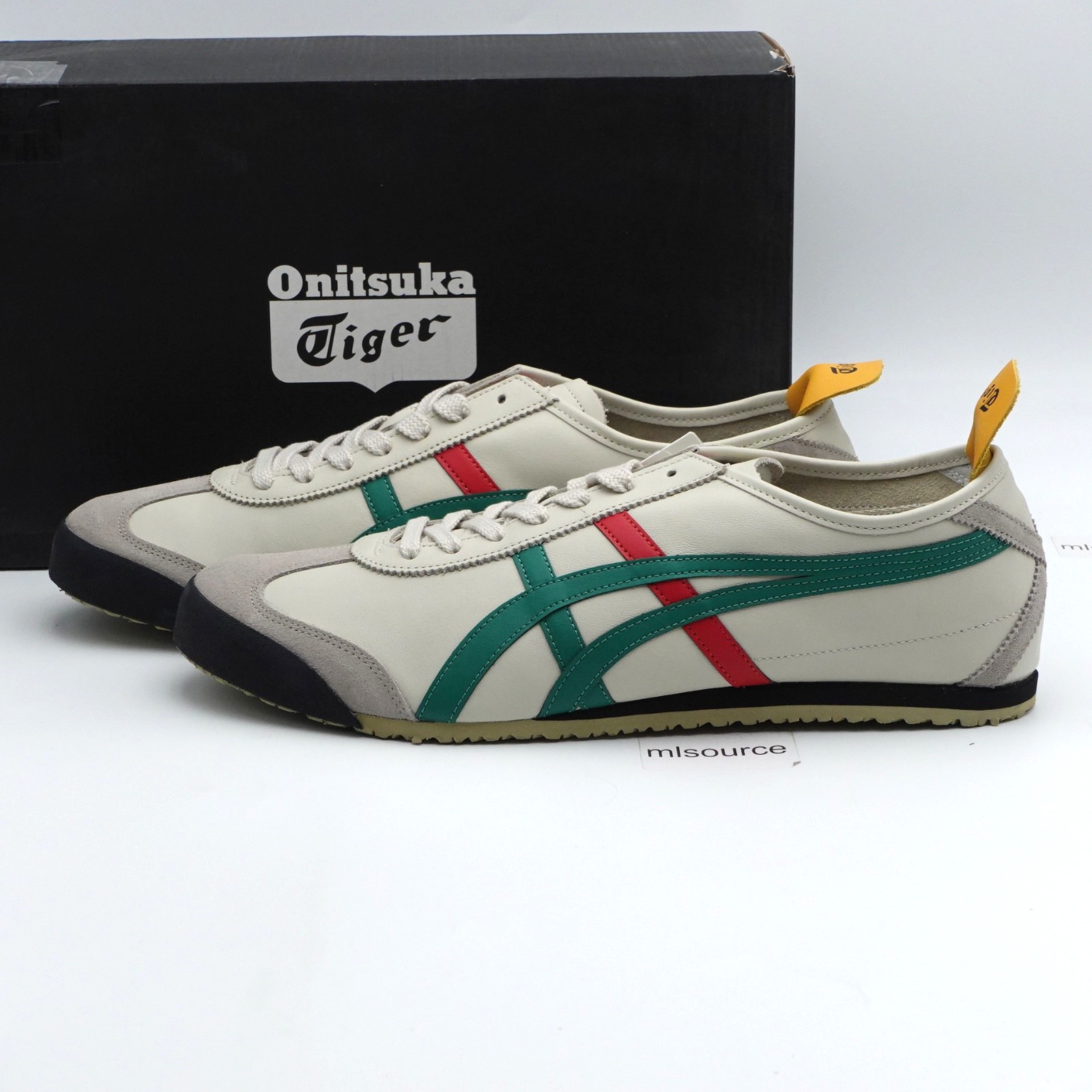Size 14 Men’s Onitsuka Tiger Mexico 66 Leather Sneakers DL408-1684 Birch/Green