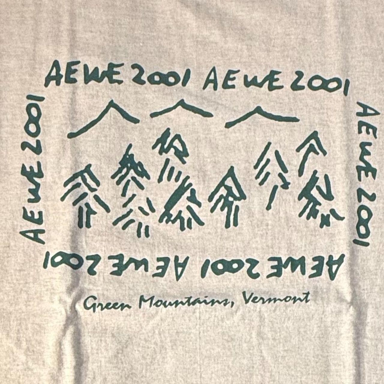 Vintage 2001 AEWE Green Mountains Vermont Event Tee with Participant Signatures