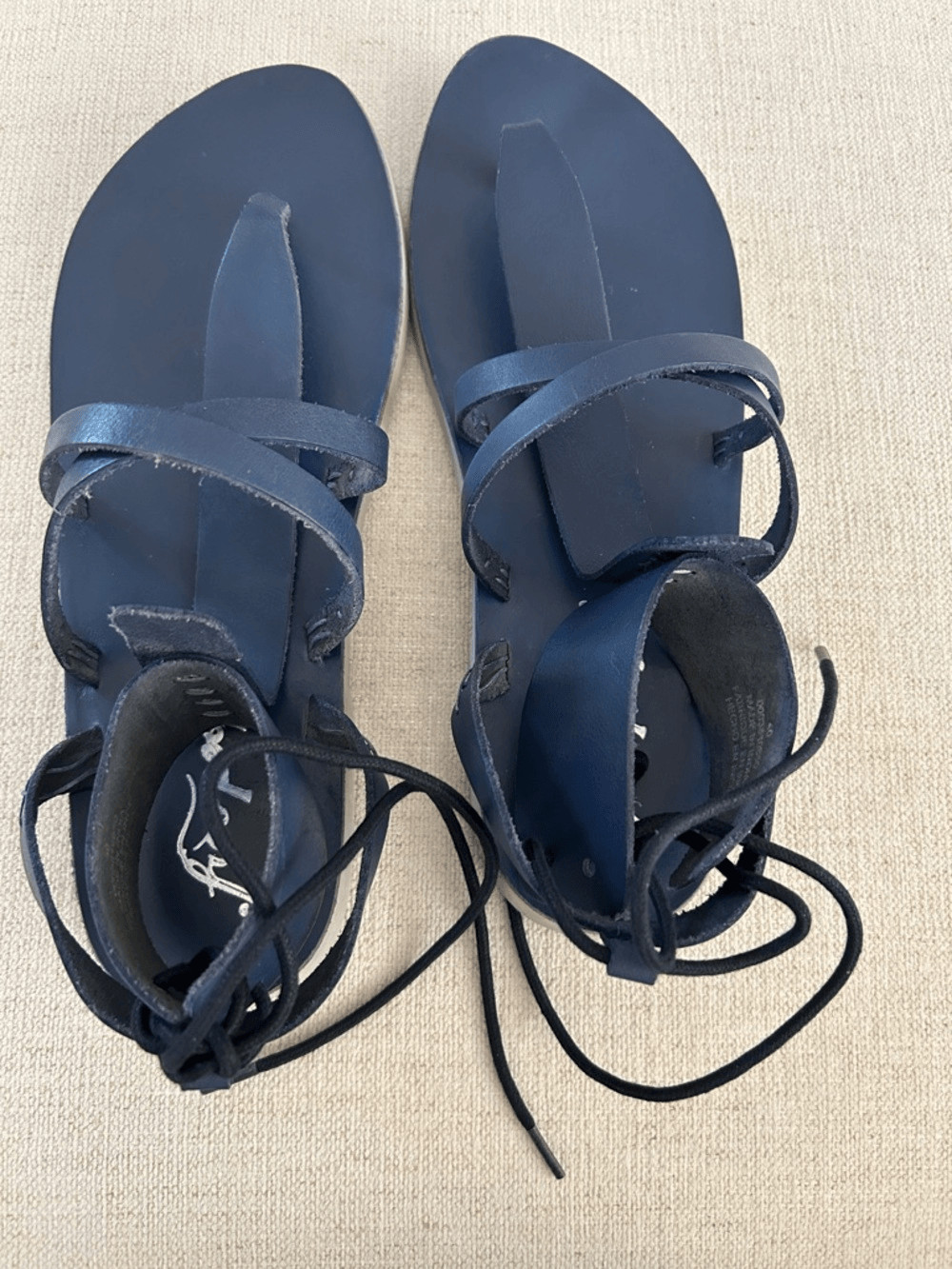 Free People Sandals Vacation Day Boho Gladiator Navy EU40/US9-9.5, NWOT