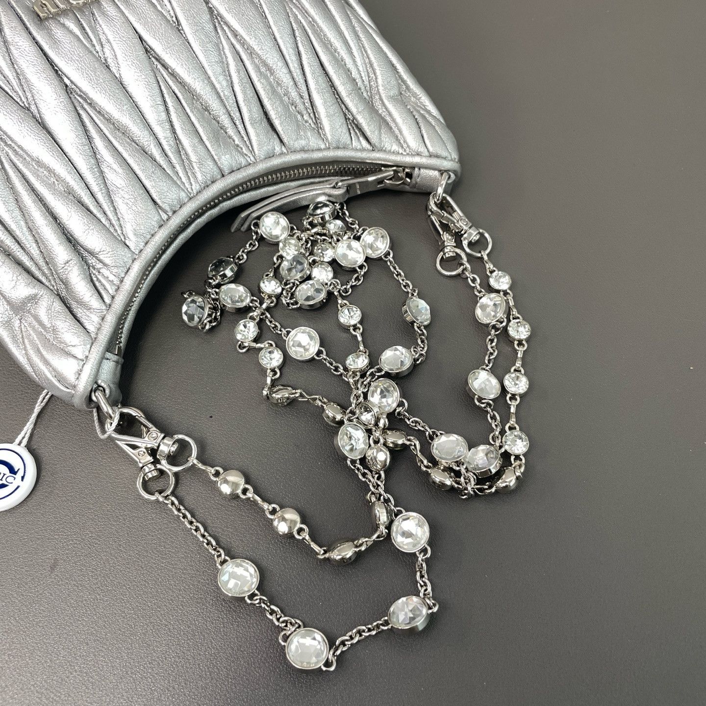 Authentic Miu Miu Matelassé Crystal Chain Shoulder Bag Matelassé Leather eBay AG