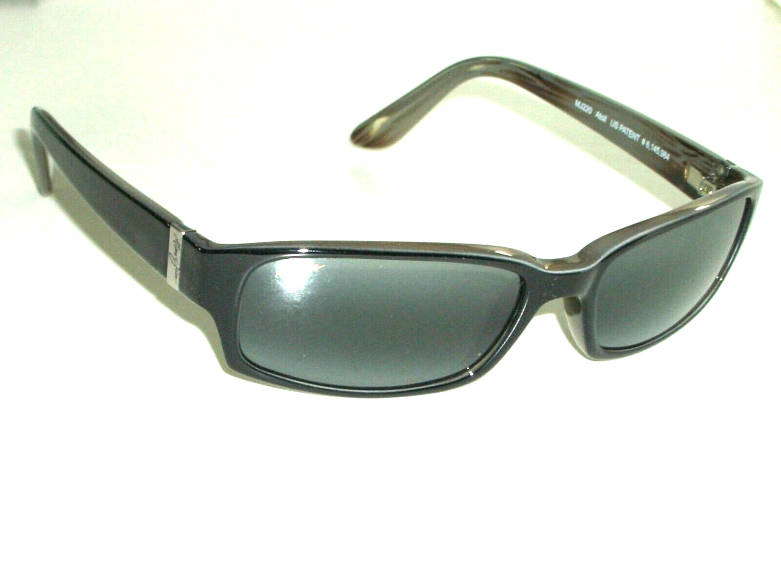 MAUI JIM MJ220 DOUBLE GRADIENT MIRROR SLEEK POLARIZED RECTANGULAR SUNGLASSES