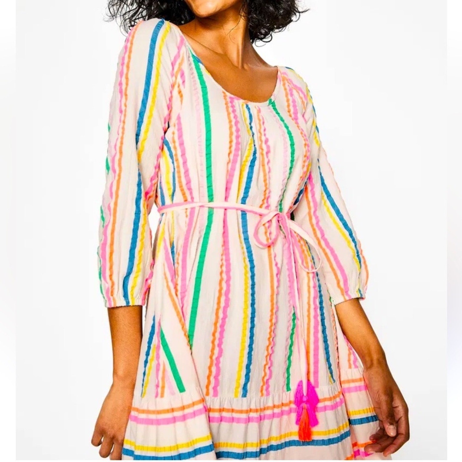 Boden Dress Small Cotton Midi dress XS Boho 2 Anthro Vacation Dress Cruise Flowy