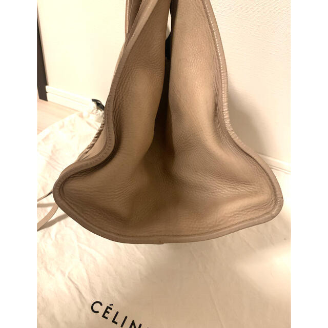 CELINE Luggage Phantom Tote Bag Handbag Shoulder Bag Leather Greige Authentic JP