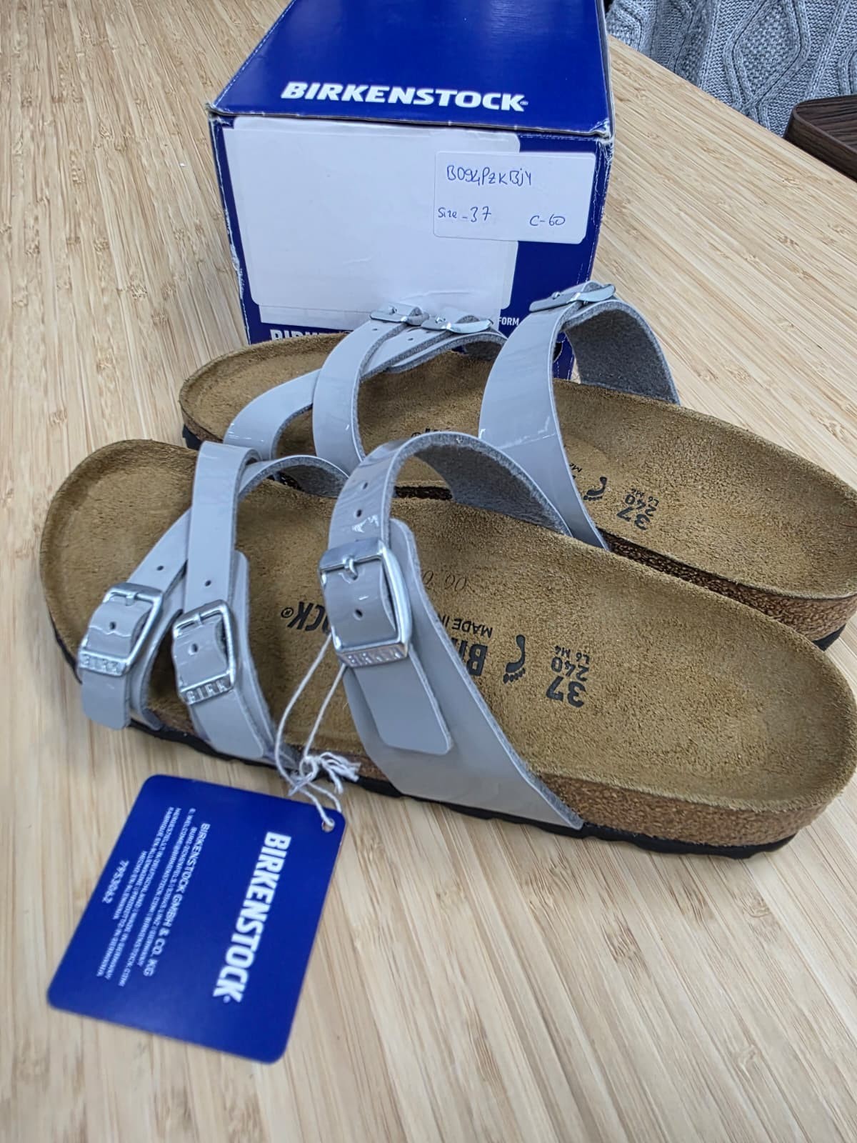 BIRKENSTOCK Franca Birko-Flor Patent Unisex Sandal EU 37/US W6 M4- Patent Alloy