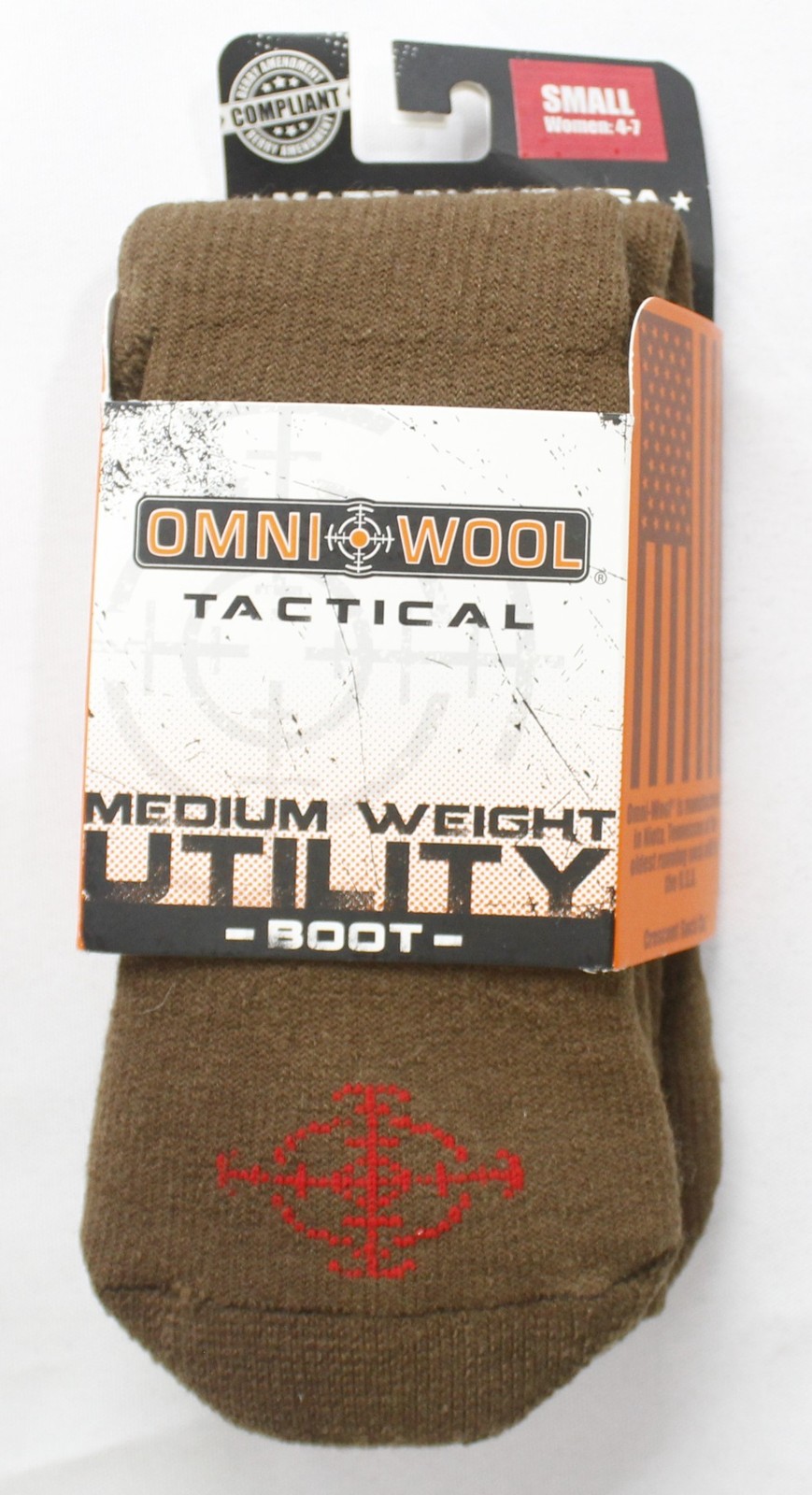Omniwool Women’s Tactical Utility Boot Socks BM7 Coyote Brown Small NWT