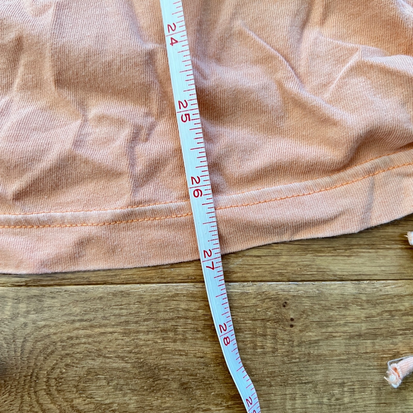 PINK Victoria’s Secret Ruched Long Sleeve Tee Size M Faded Orange
