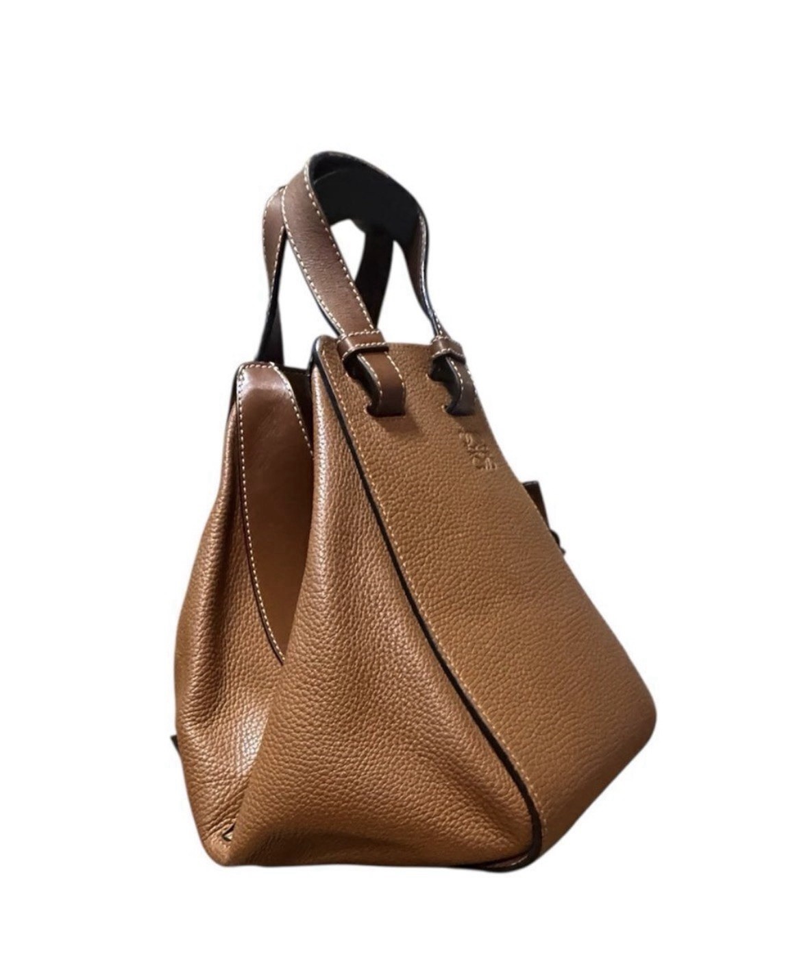 Loewe Two Tone Brown Mini Hammock Bag Auth Convertible 2way Carry