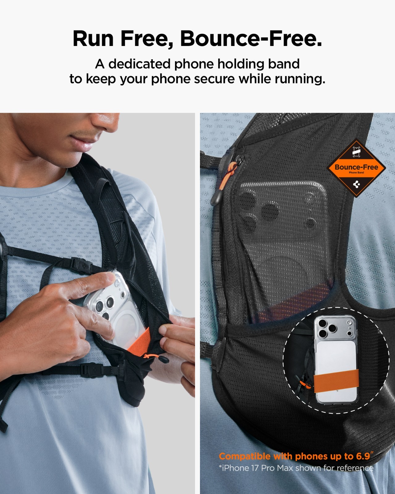Spigen Dynamic Shield™ Running Vest Reflective Lightweight Multi-Pocket