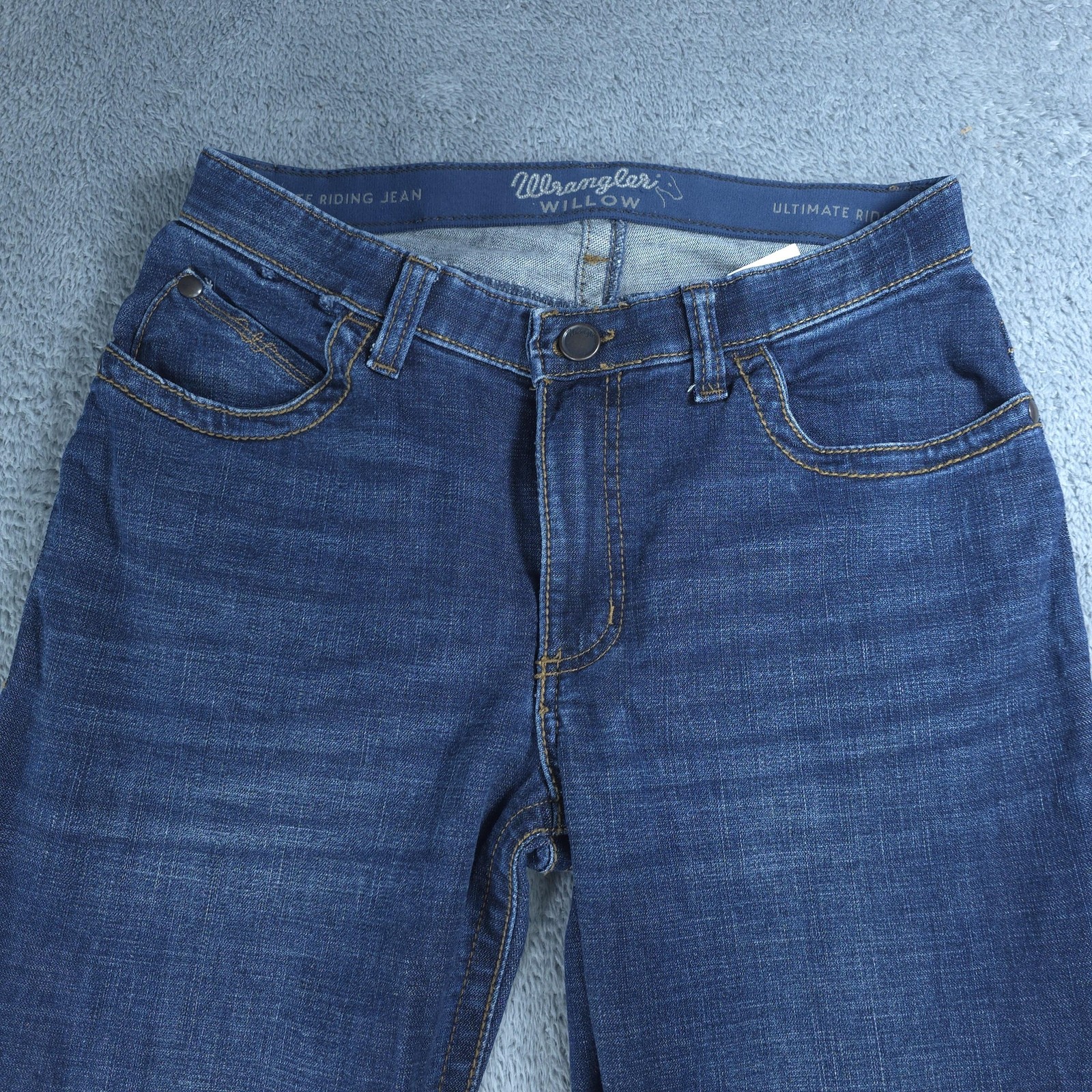 Wrangler Willow Riding Jeans Womens 11 X 34 Blue Medium Wash Bootcut Stretch