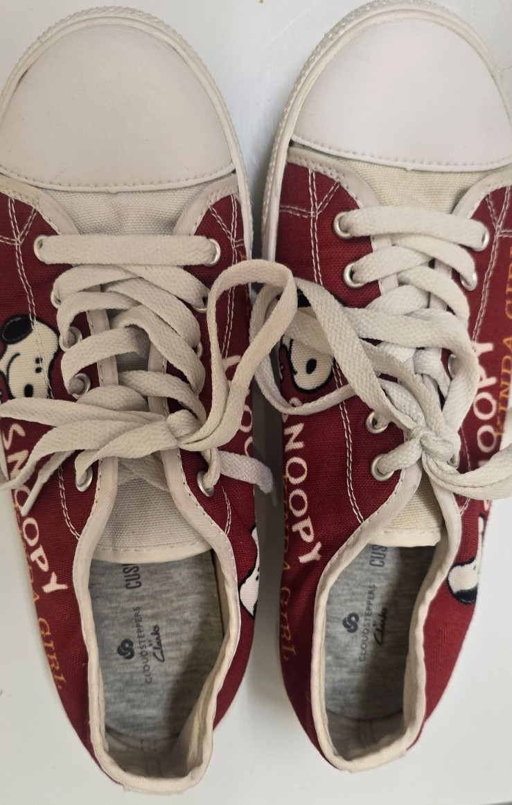 “Snoopy Kinda Girl,” Sneakers – Red with UNIQUE design