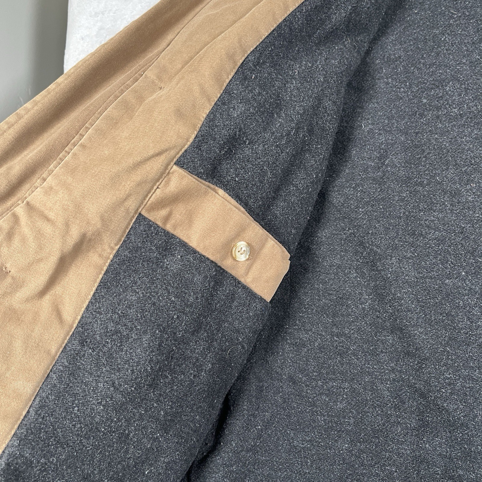 VTG Sundance Chore Jacket Men L 100% Cotton Barn Coat Removable Corduroy Collar