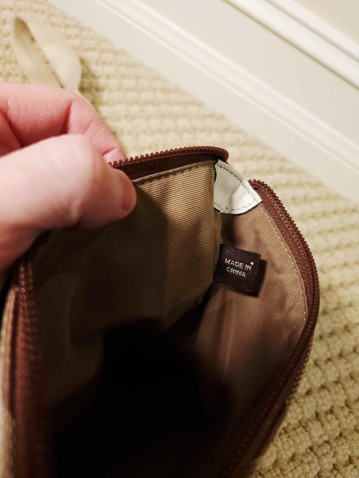 Coach | Vintage Small Brown Monogram CC Canvas Beige Crossbody Bag Pouch Purse
