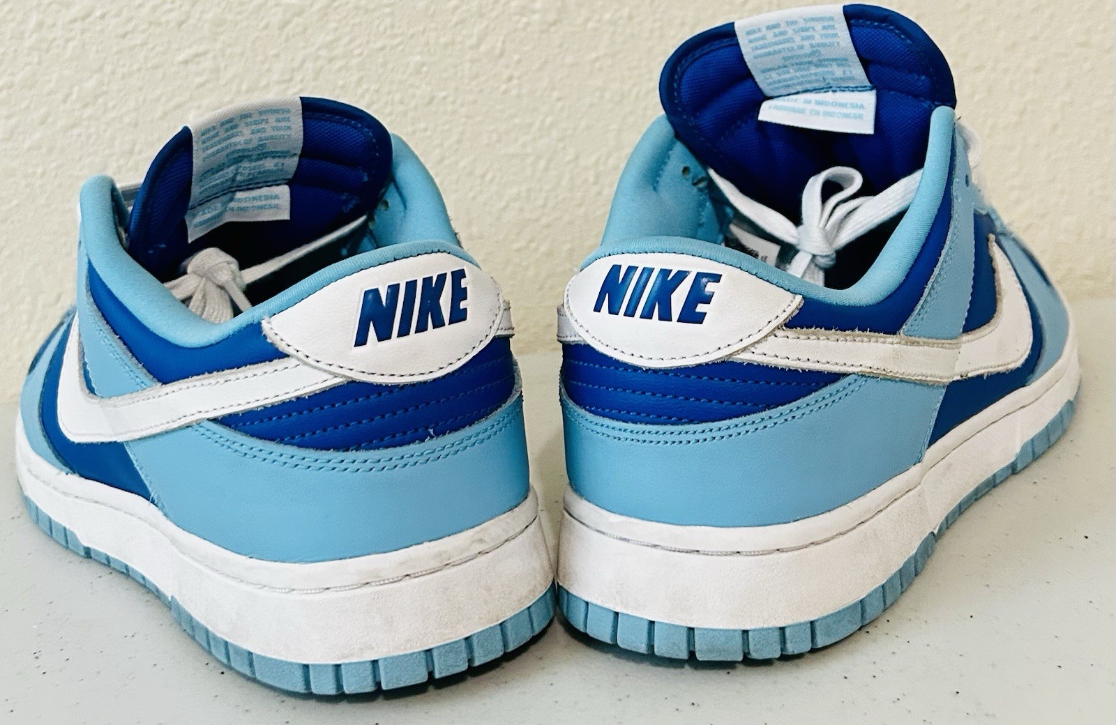 Nike Dunk Leather Low Top LaceUp Sneakers Blue/White US Men’s Size 10 DM0121-400