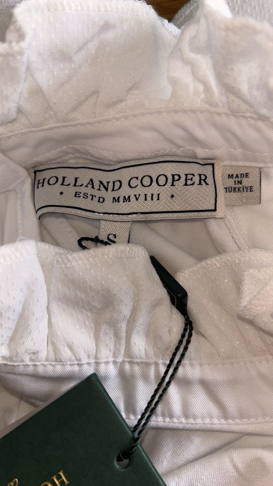 Holland Cooper Lilibet Jersey Tee Top Size Small – White