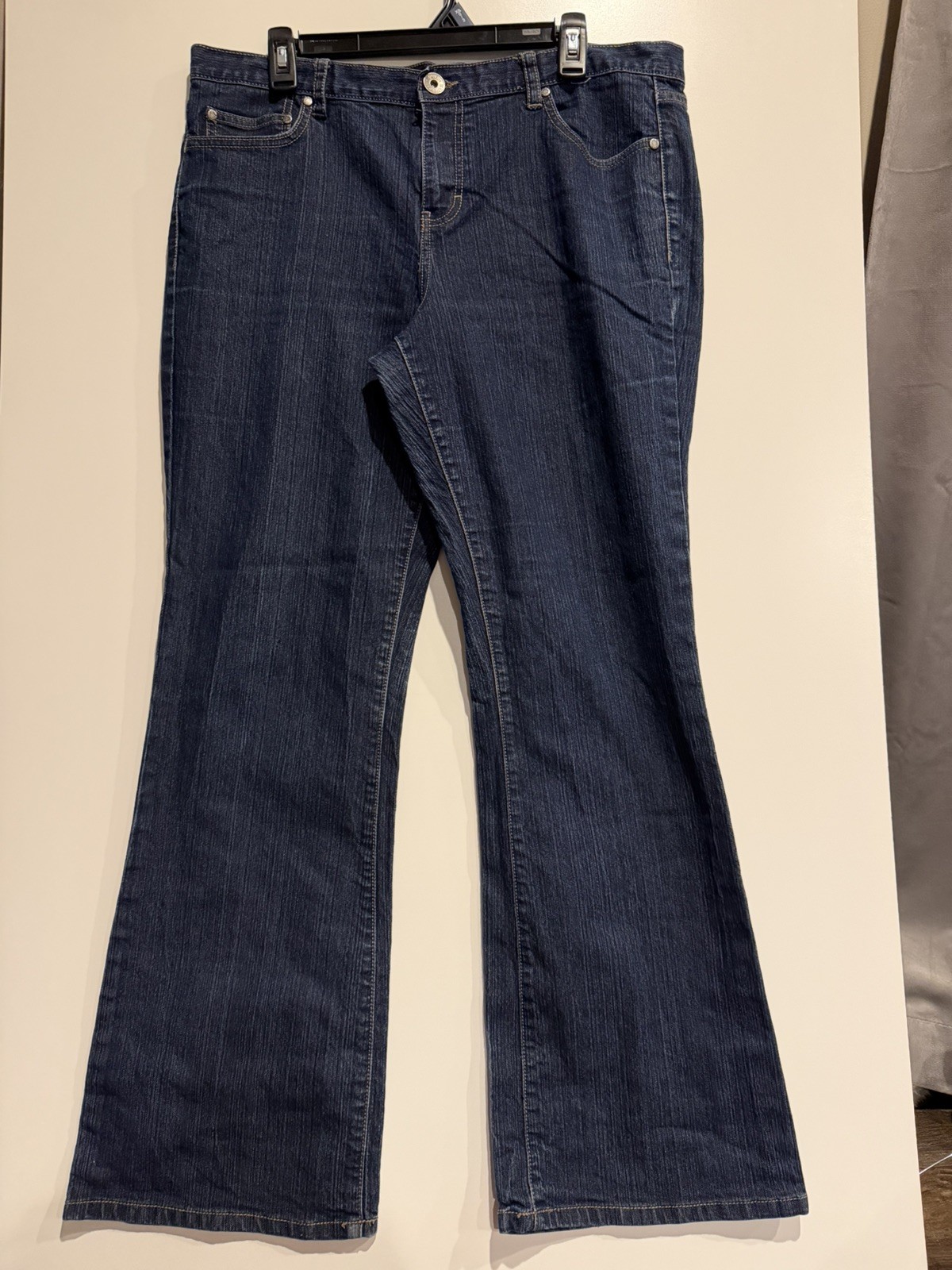 Calvin Klein Jeans Y2K Vintage Flared Fit Women’s Size 16 Dark Wash Bootcut
