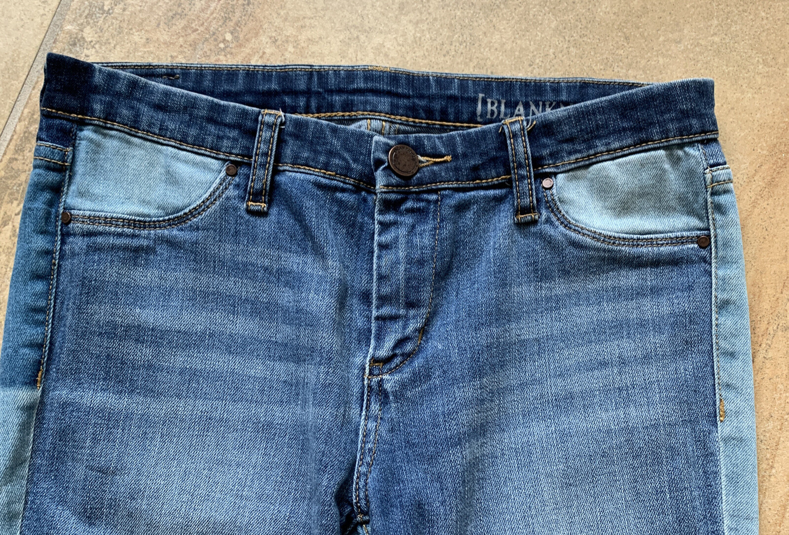 blank nyc women 27 Blue cotton blend denim skinny patchwork jeans HH