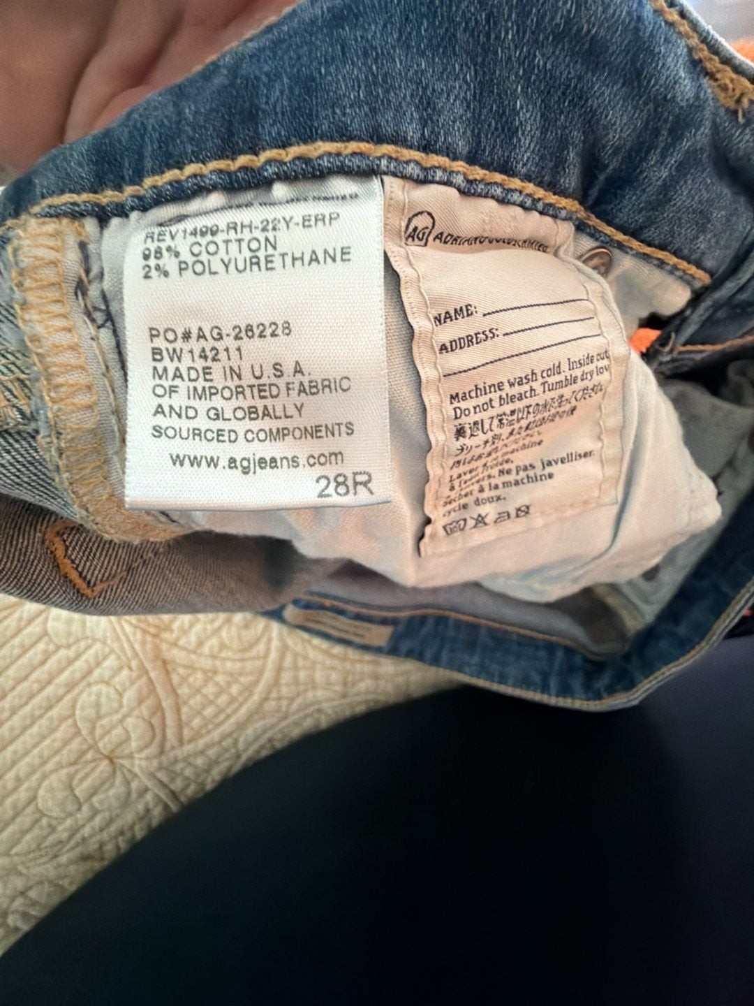AG Adriano Goldschmied The Middi Ankle Mid-Rise Legging Ankle Jeans size 28