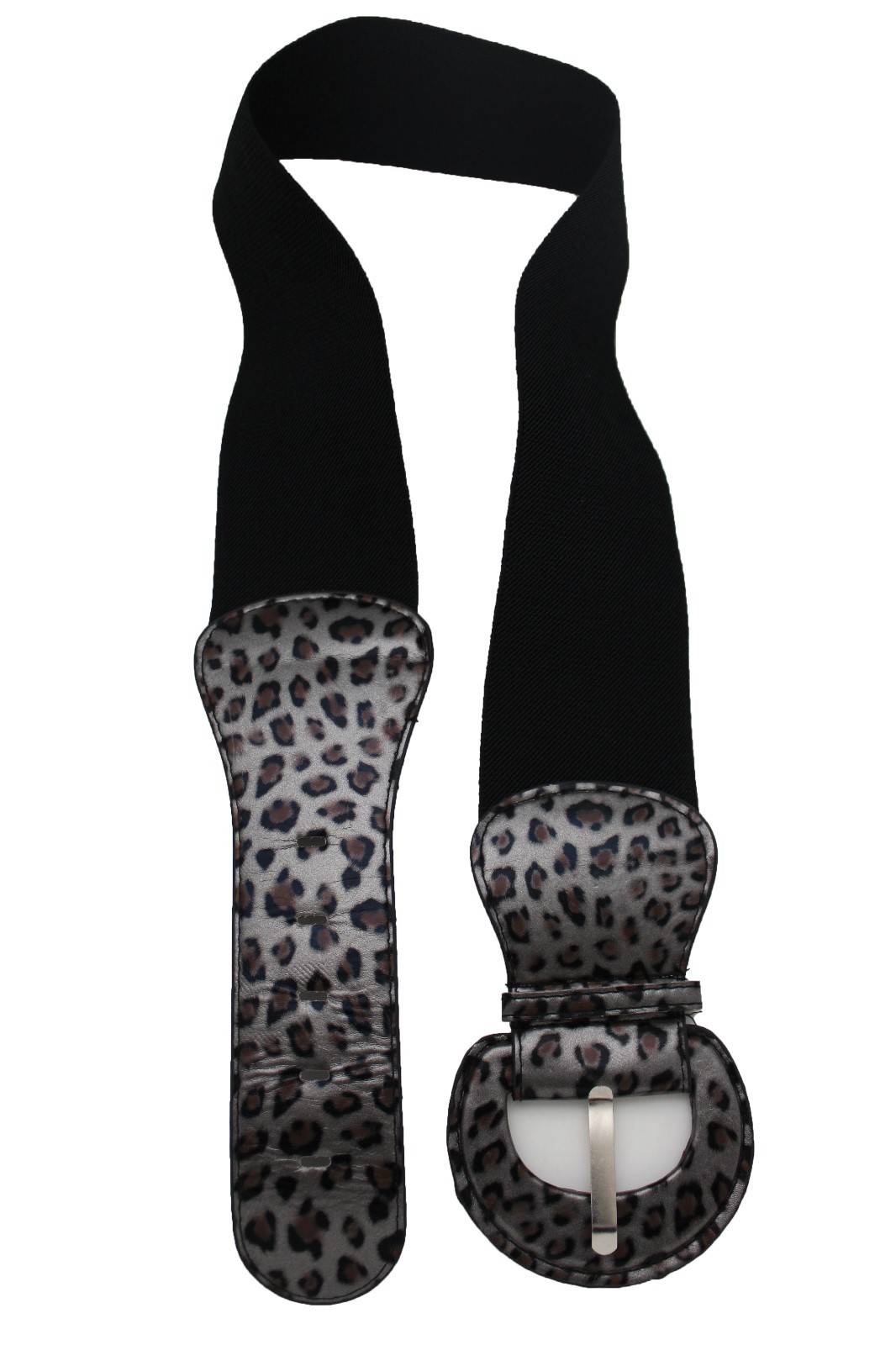 New Women Hip High Waist Elastic Wide Waistband Leopard Belt Cheetah Size XS S M