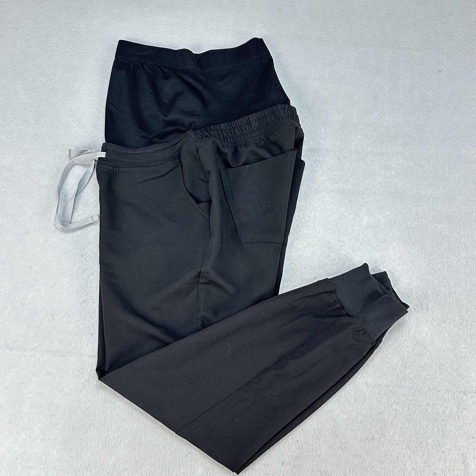 FIGS Maternity Jogger Pants Womens XS Black Cargo Scrub W22SW2006P Pockets