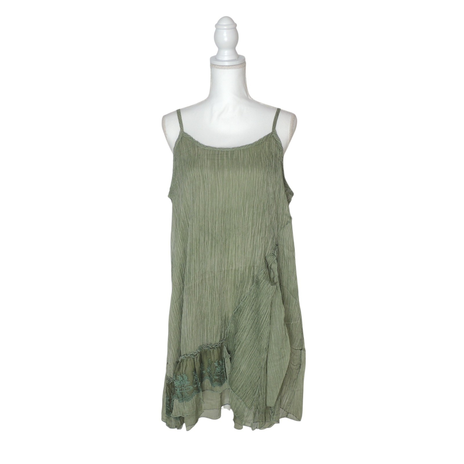 Pretty Angel Lined Tunic Tank Top Lined Blouse 60200 GN Green Large