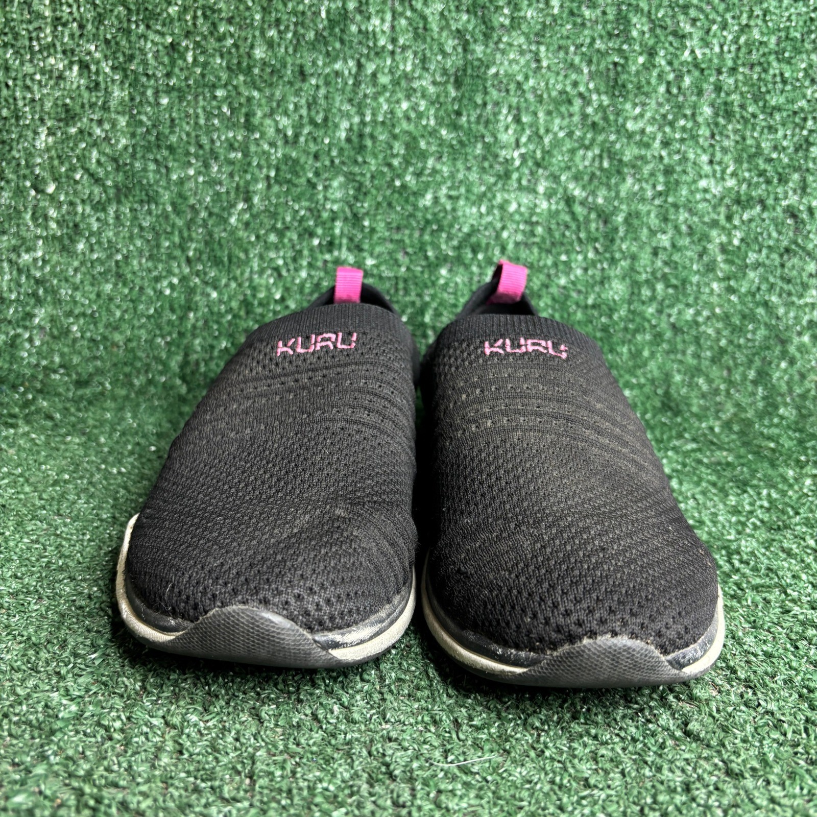 KURU Stride Orthopedic Slip On Knit Breathable Walking Sneaker Black Womens 8.5