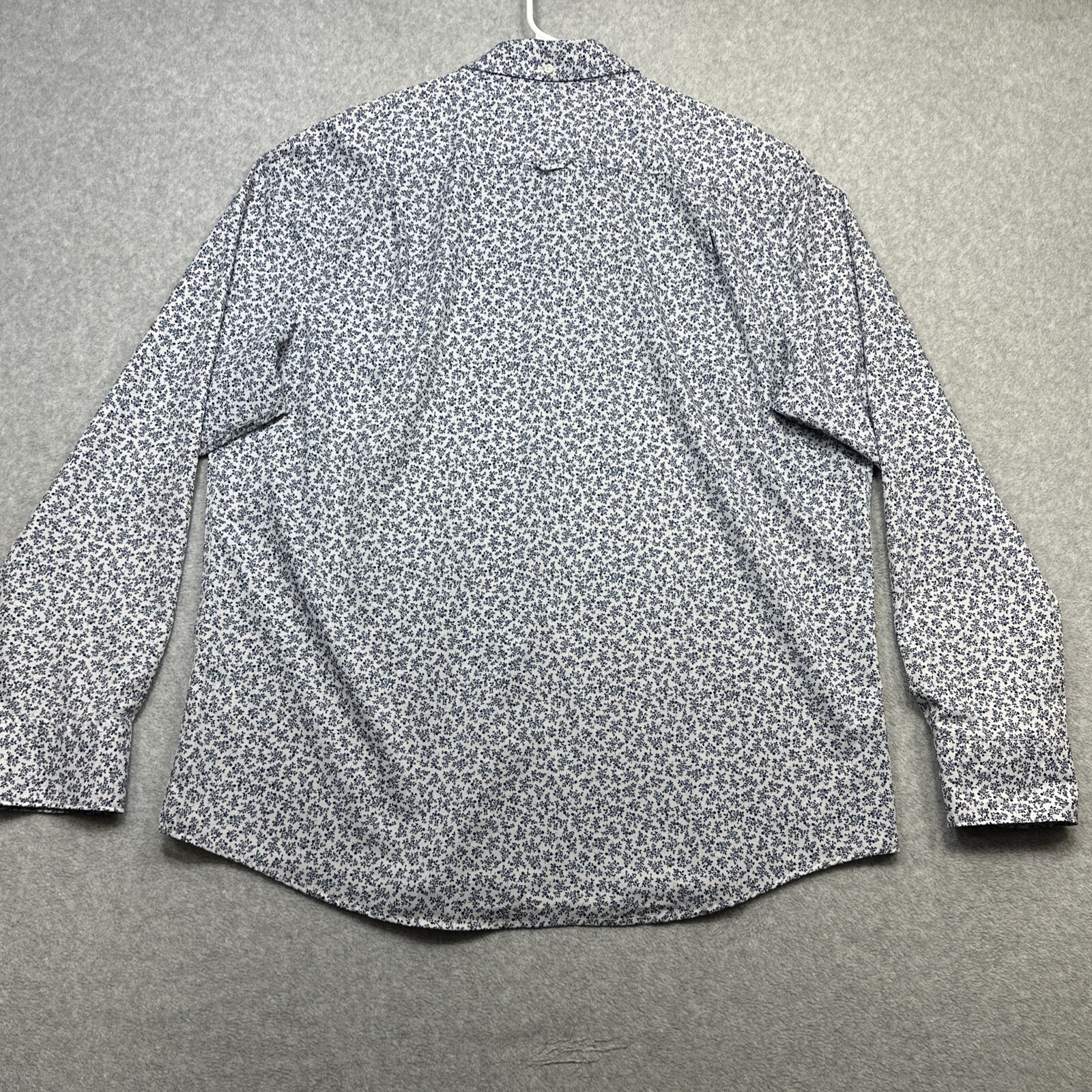 Nordstrom Tech Smart Shirt XL Blue Floral Performance Smart Casual Modern Office