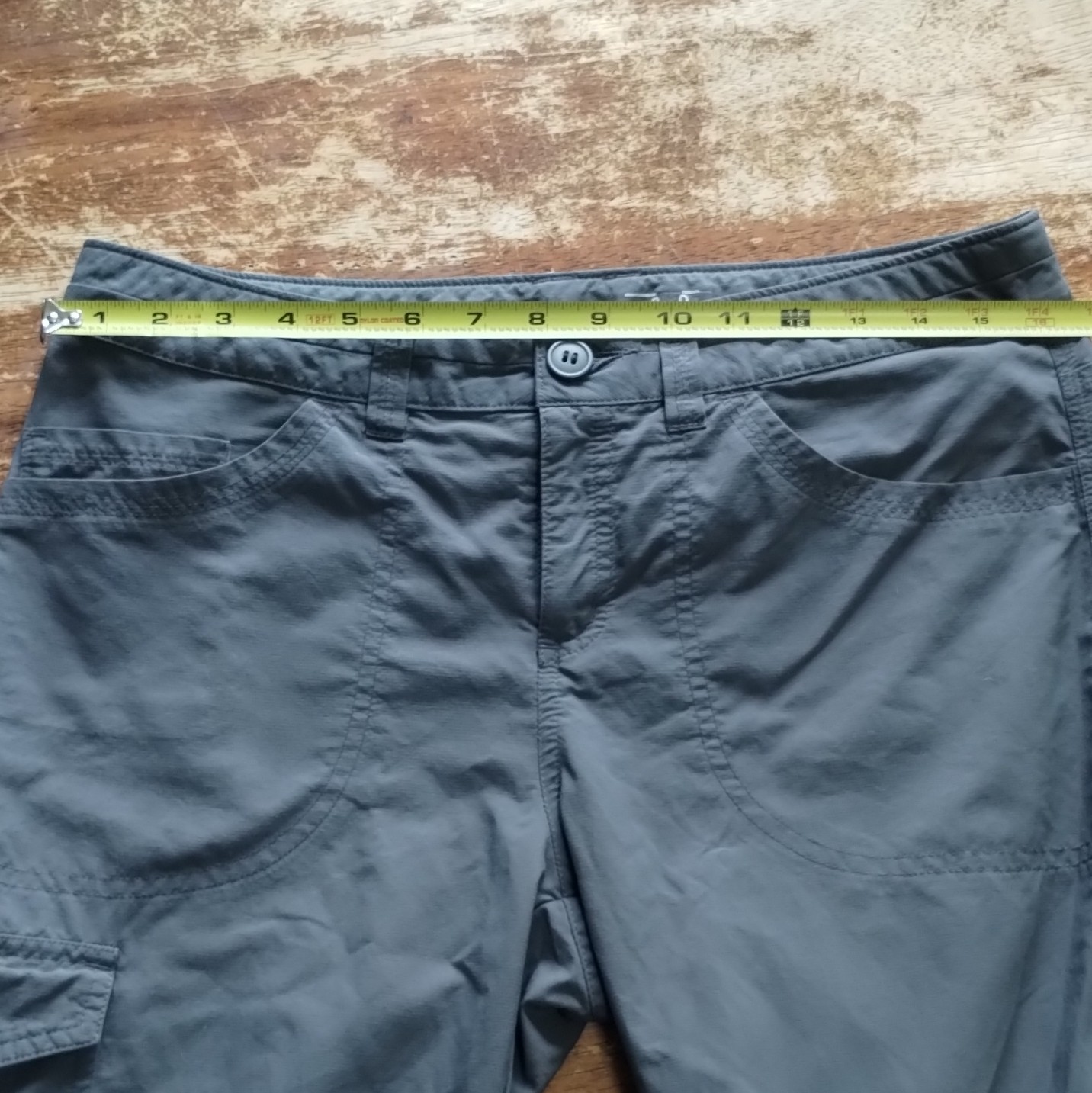Mountain Hardwear Women’s Gray Cargo Pants Straight Leg Ripstop Nylon 30″