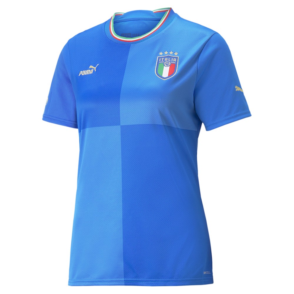 PUMA Figc Home Crew Neck Short Sleeve Soccer Jersey Womens Blue 76564401