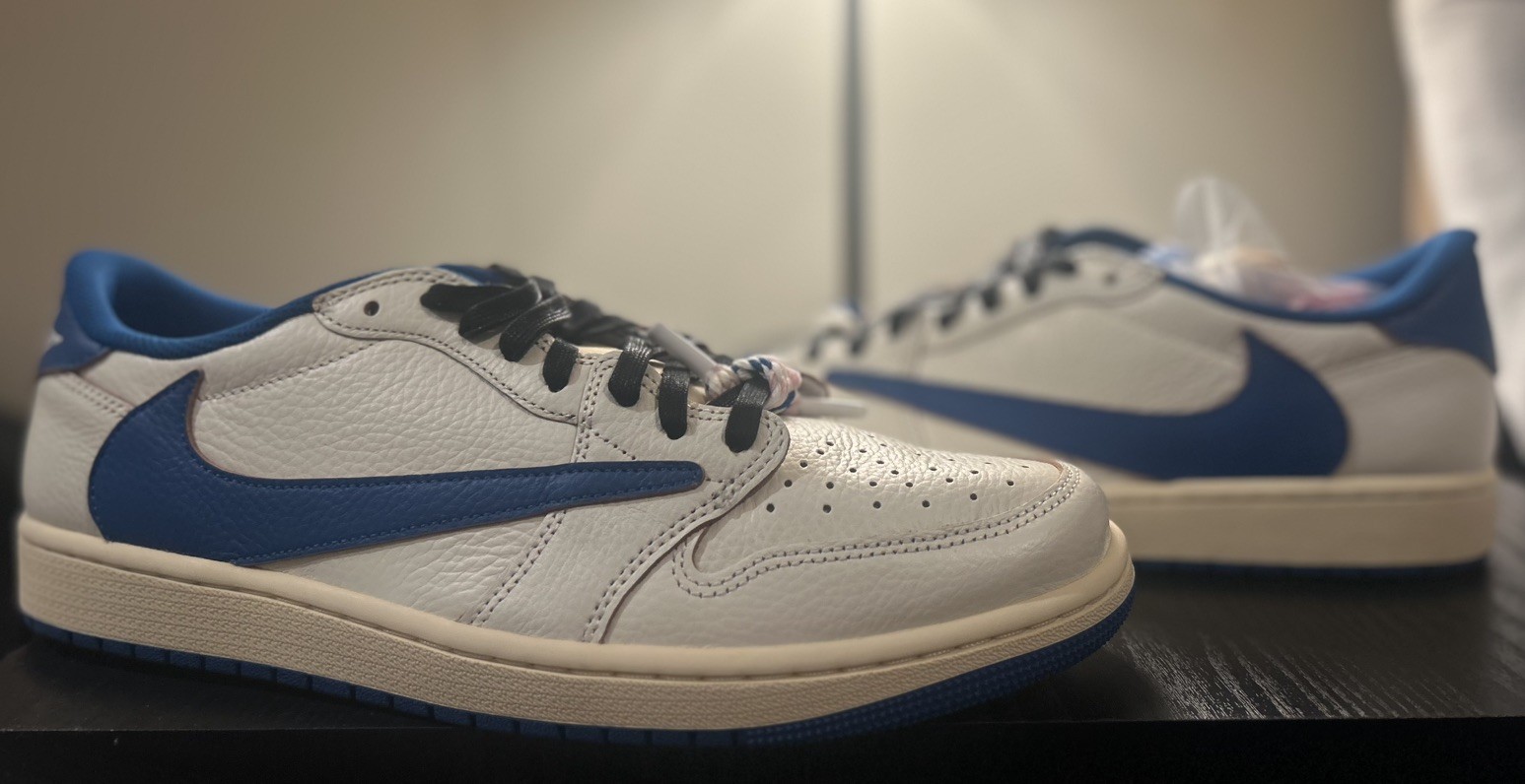 Jordan 1 Retro Low OG SP Fragment x Travis Scott Military Blue Size 13 –New | DS