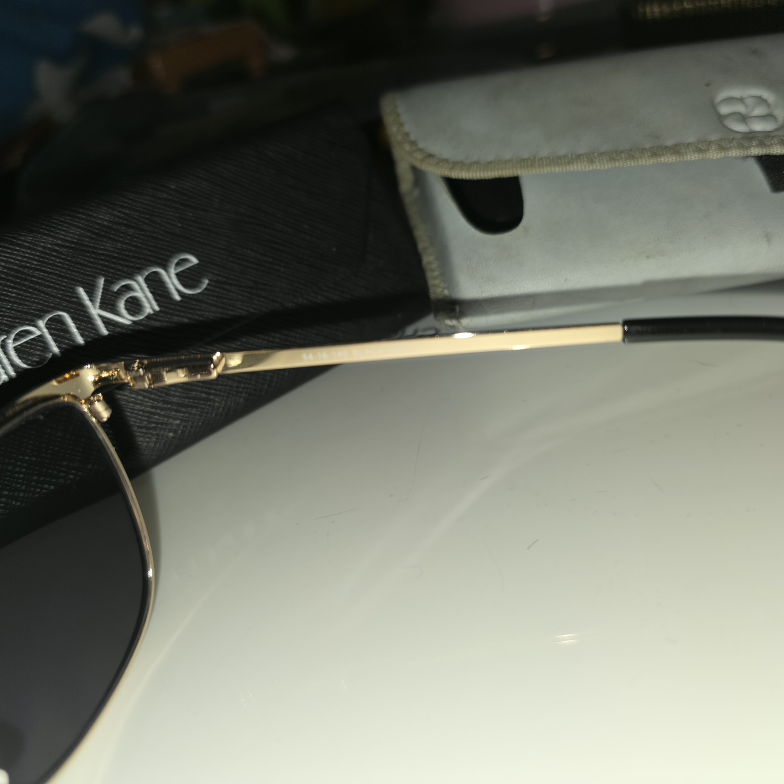 Karen Kane Cloudberry Sunglasses Black Gold Metal Cat Eye 54-16-140