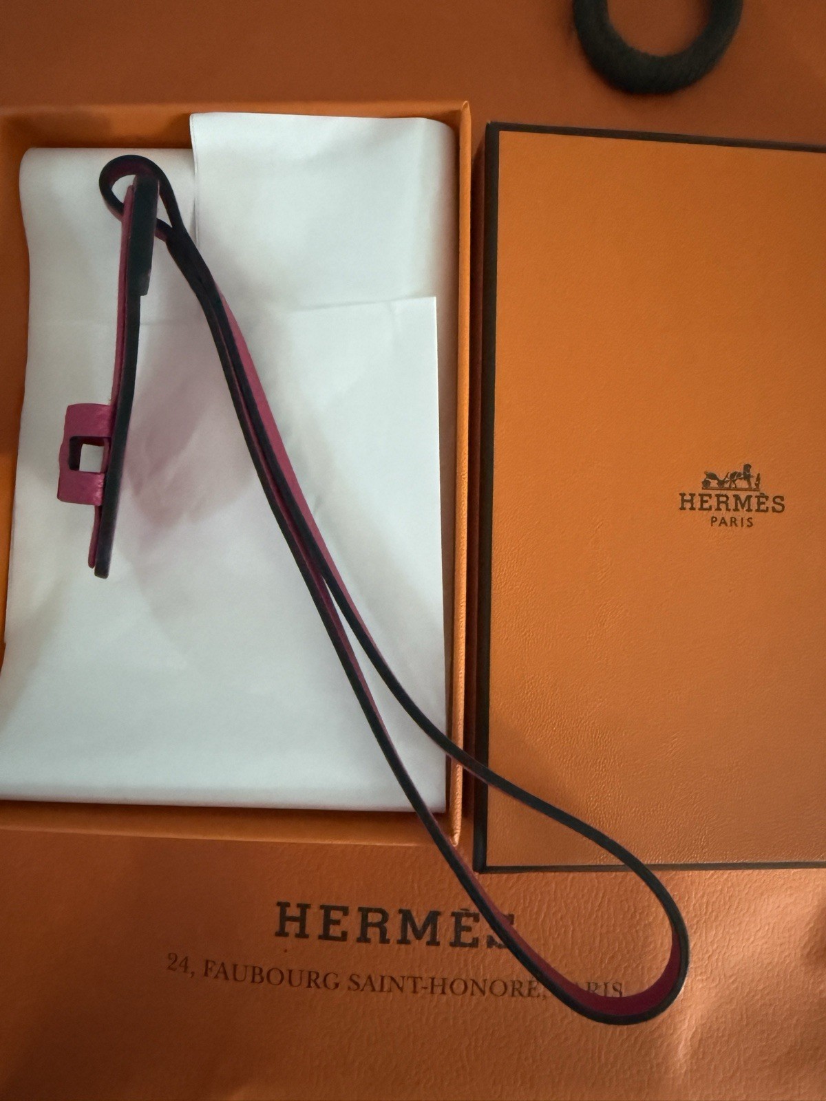 Authentic Hermes Nano Charm Sandal Bag Charm Rose
