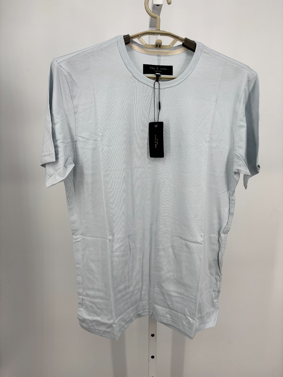 New Rag & Bone Core Short Sleeve Tee Mens Cloud Blue Cotton S/S $98