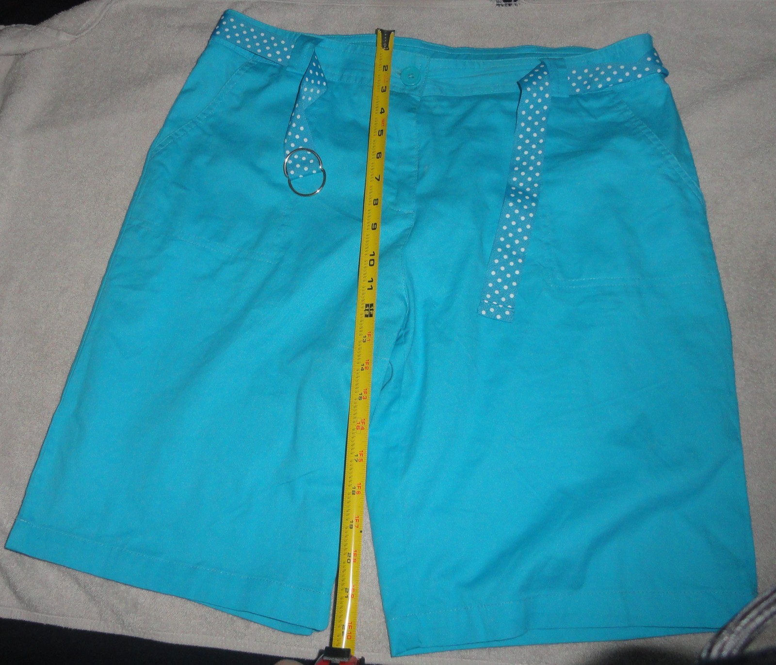 WHITE STAG BLUE BERMUDA SHORTS WITH BELT SIZE 14
