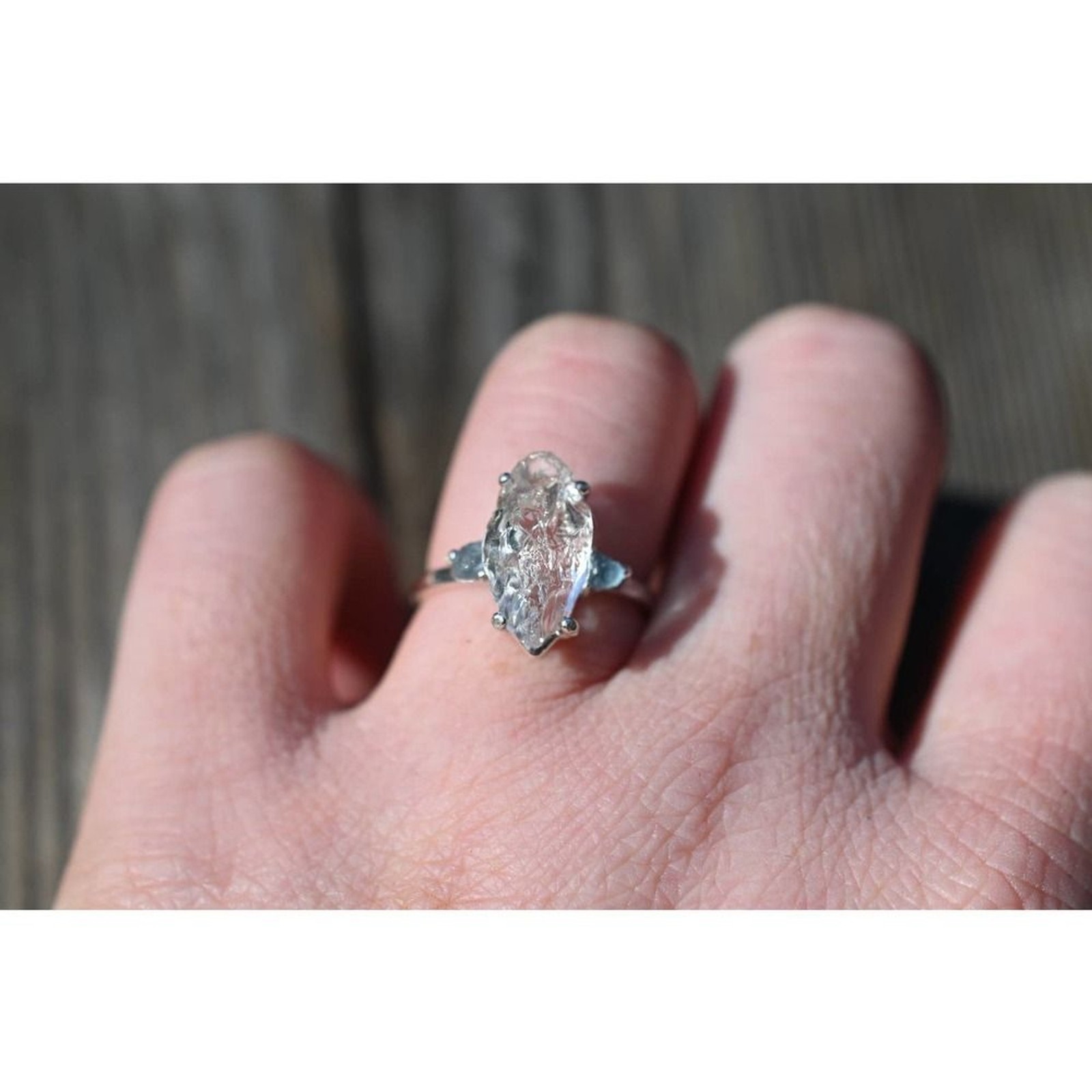 Montana sapphire alternative engagement ring size 3 4 5 6 7 8 9 10 11 12…