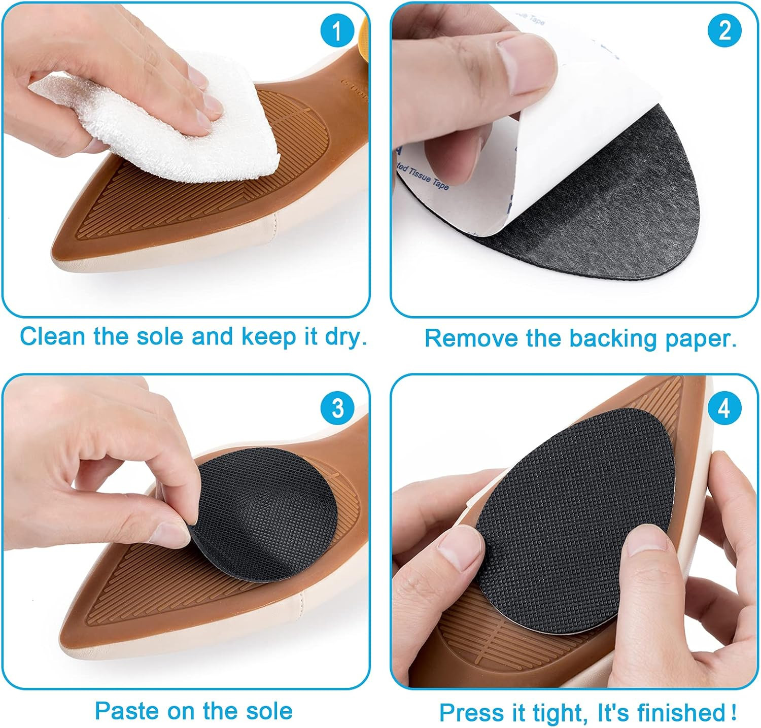 Non Slip Shoe Pads, GADEBAO Self Adhesive anti Slip Shoe Grips on Bottom of Shoe